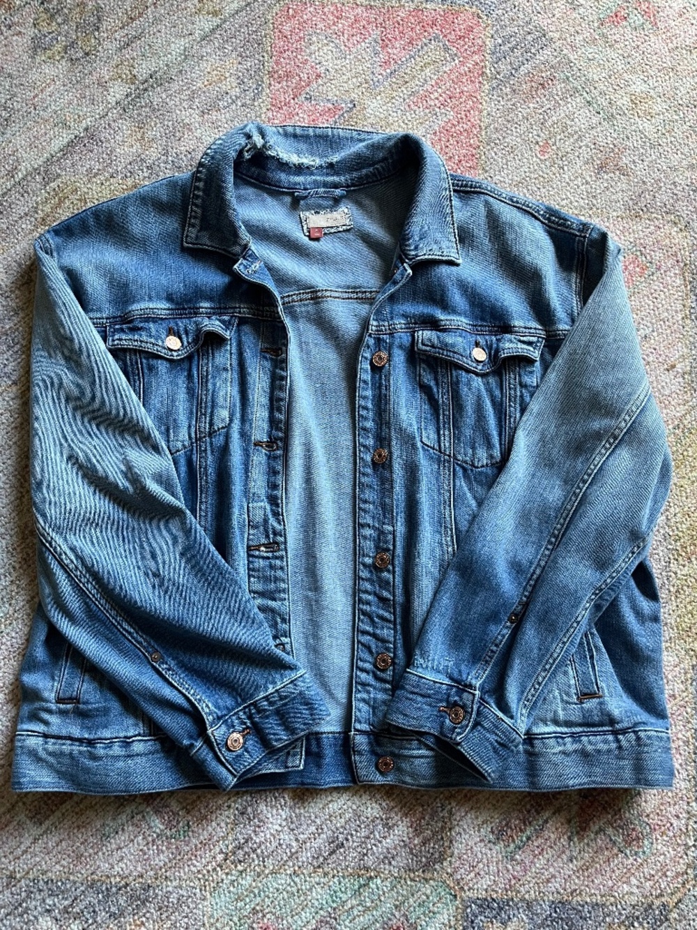 Pilcro lightly distressed jean jacket